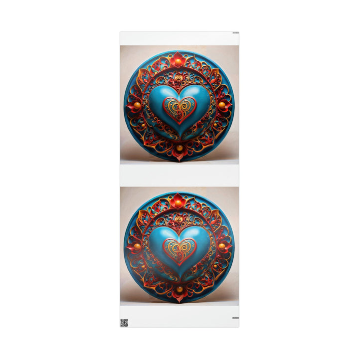 Ornate Heart Mandala - Wrapping Paper - Home Decor - g(0D·IO) - 30'' x 72'' - Glossy -