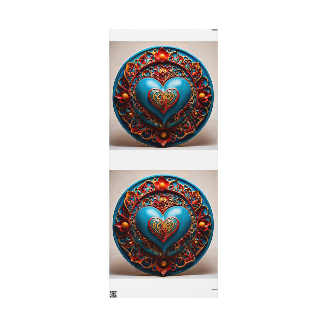 Ornate Heart Mandala - Wrapping Paper - Home Decor - g(0D·IO) - 30'' x 72'' - Matte -