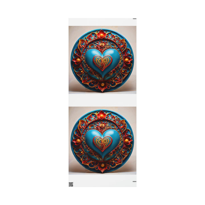 Ornate Heart Mandala - Wrapping Paper - Home Decor - g(0D·IO) - 30'' x 72'' - Matte -