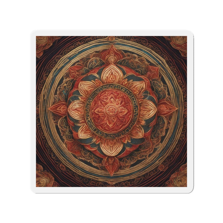Ornate Lotus Mandala - Die-cut Magnet - Home Decor - g(0D·IO) - 5" x 5" - Die-Cut - 1 pc