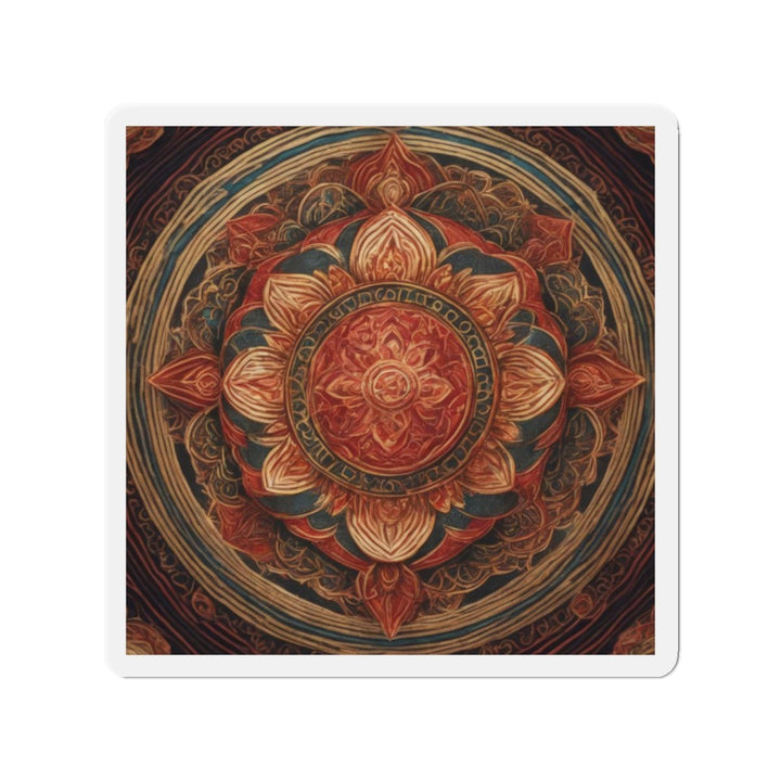 Ornate Lotus Mandala - Die-cut Magnet - Home Decor - g(0D·IO) - 2" x 2" - Die-Cut - 1 pc