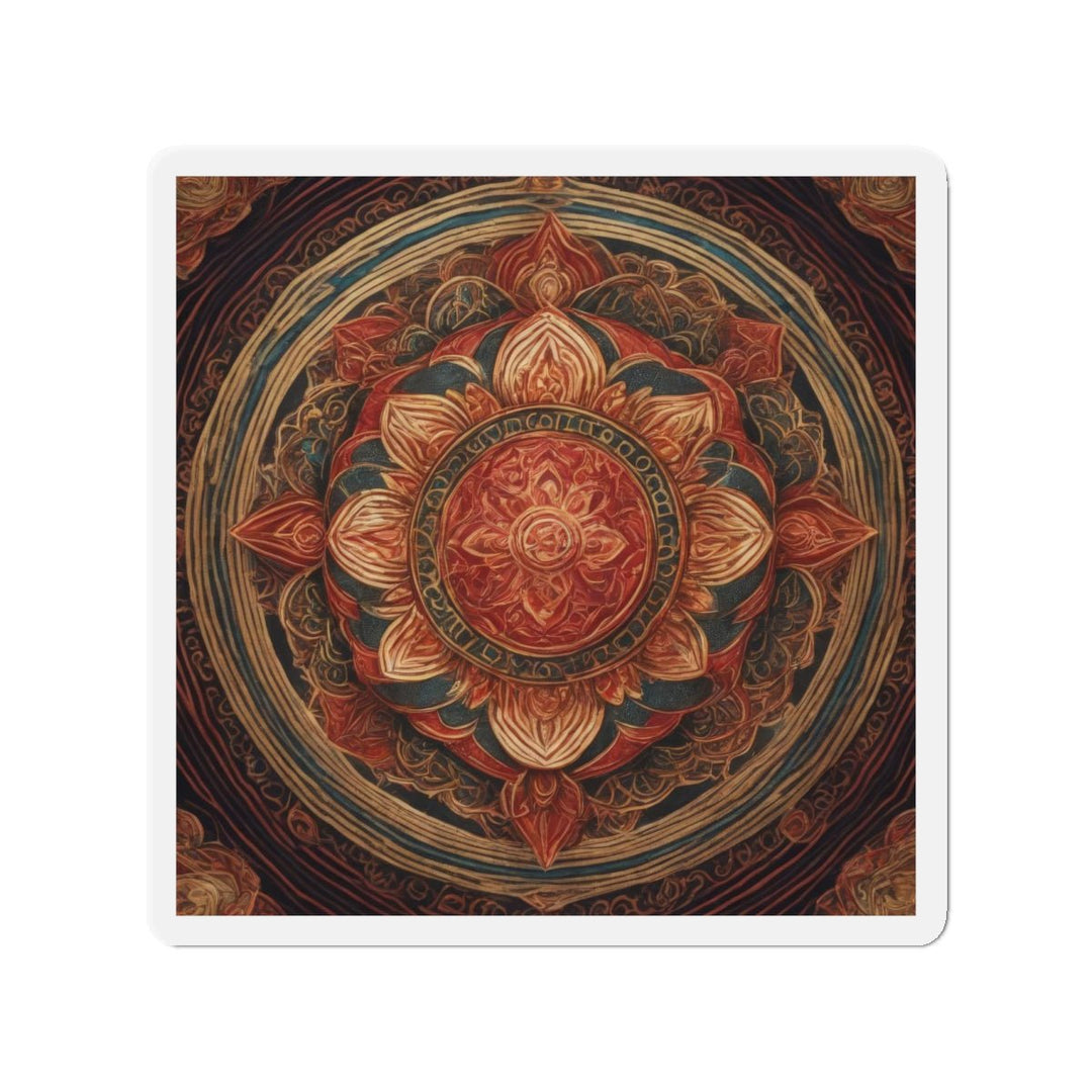Ornate Lotus Mandala - Die-cut Magnet - Home Decor - g(0D·IO) - 4" x 4" - Die-Cut - 1 pc