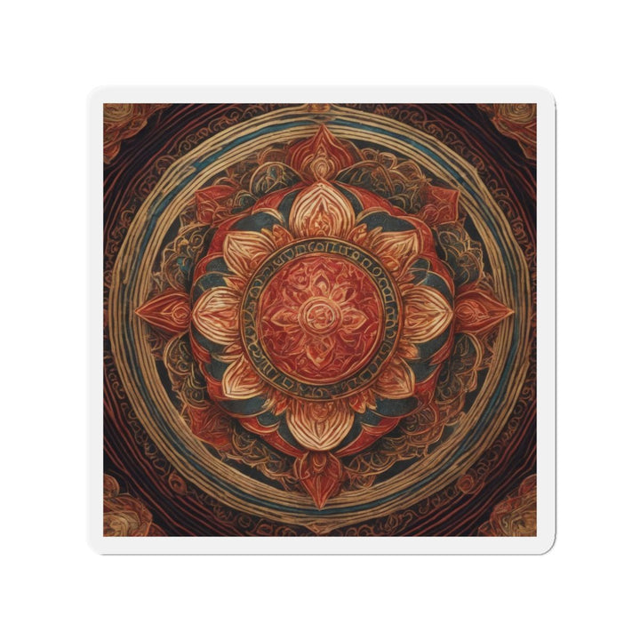 Ornate Lotus Mandala - Die-cut Magnet - Home Decor - g(0D·IO) - 4" x 4" - Die-Cut - 1 pc
