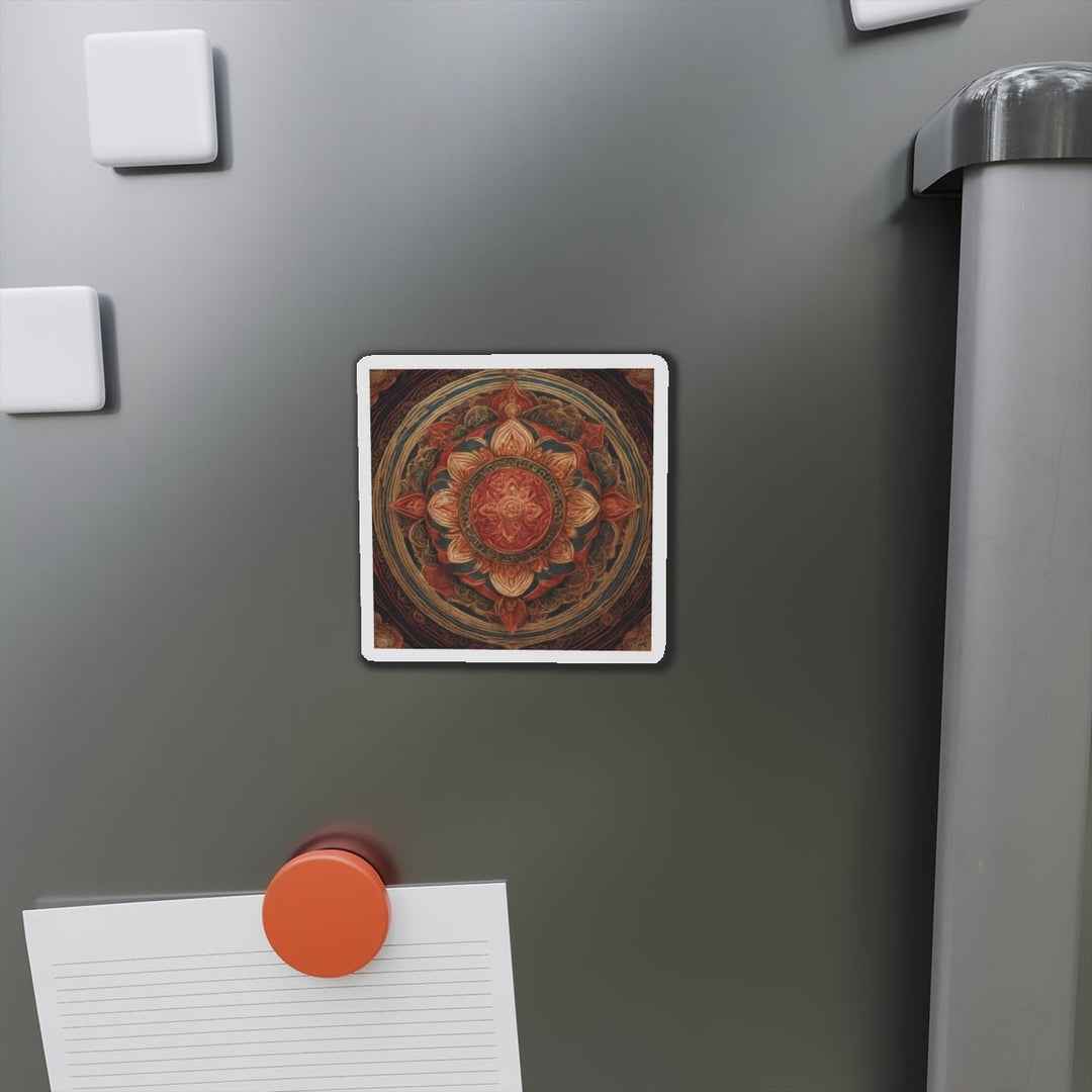 Ornate Lotus Mandala - Die-cut Magnet - Home Decor - g(0D·IO) - 6 × 6" - Die-Cut - 1 pc