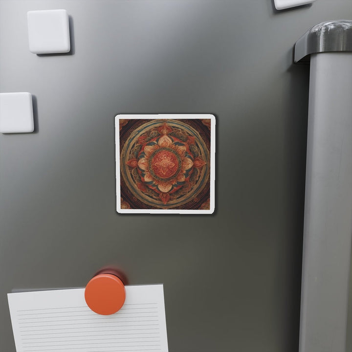 Ornate Lotus Mandala - Die-cut Magnet - Home Decor - g(0D·IO) - 6 × 6" - Die-Cut - 1 pc