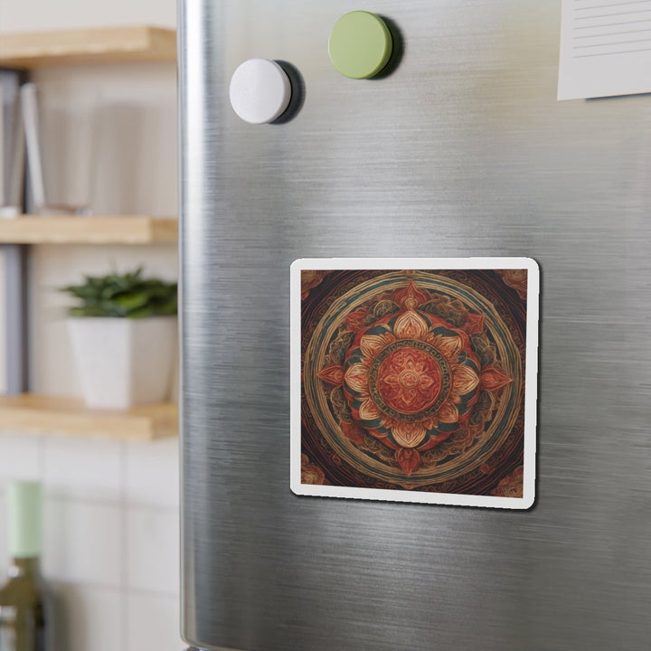 Ornate Lotus Mandala - Die-cut Magnet - Home Decor - g(0D·IO) - 6 × 6" - Die-Cut - 1 pc