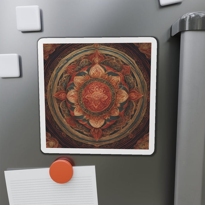 Ornate Lotus Mandala - Die-cut Magnet - Home Decor - g(0D·IO) - 6 × 6" - Die-Cut - 1 pc