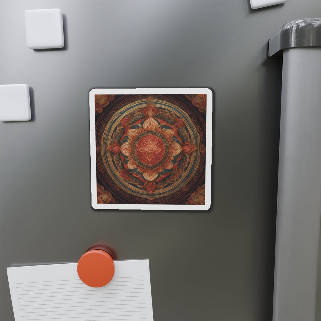 Ornate Lotus Mandala - Die-cut Magnet - Home Decor - g(0D·IO) - 6 × 6" - Die-Cut - 1 pc