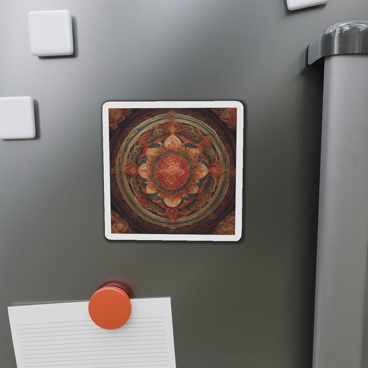 Ornate Lotus Mandala - Die-cut Magnet - Home Decor - g(0D·IO) - 6 × 6" - Die-Cut - 1 pc