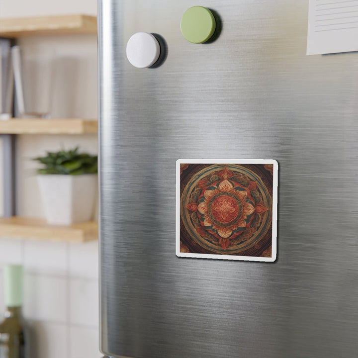Ornate Lotus Mandala - Die-cut Magnet - Home Decor - g(0D·IO) - 6 × 6" - Die-Cut - 1 pc