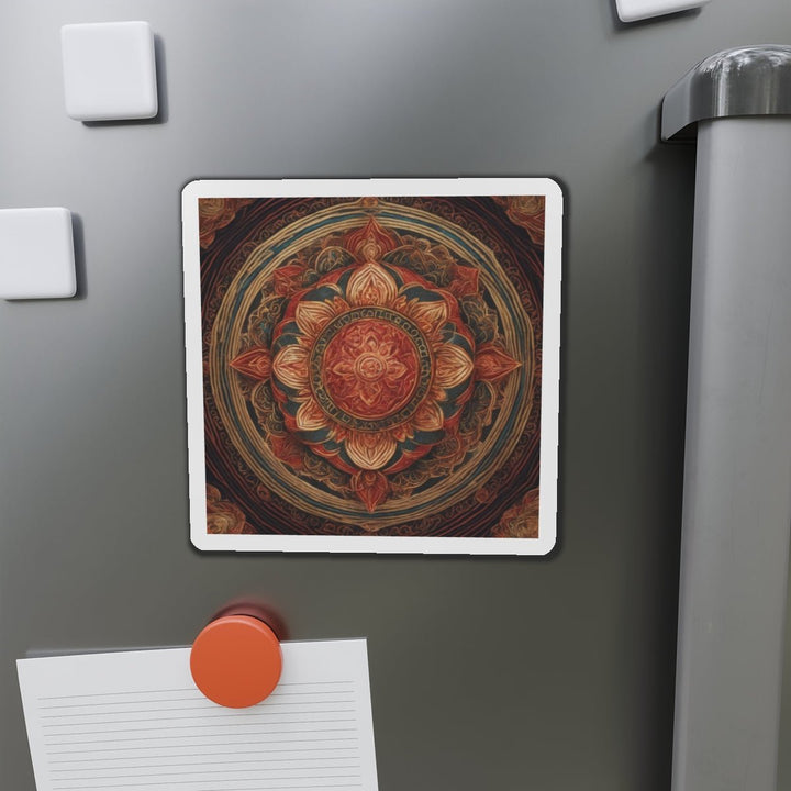 Ornate Lotus Mandala - Die-cut Magnet - Home Decor - g(0D·IO) - 6 × 6" - Die-Cut - 1 pc