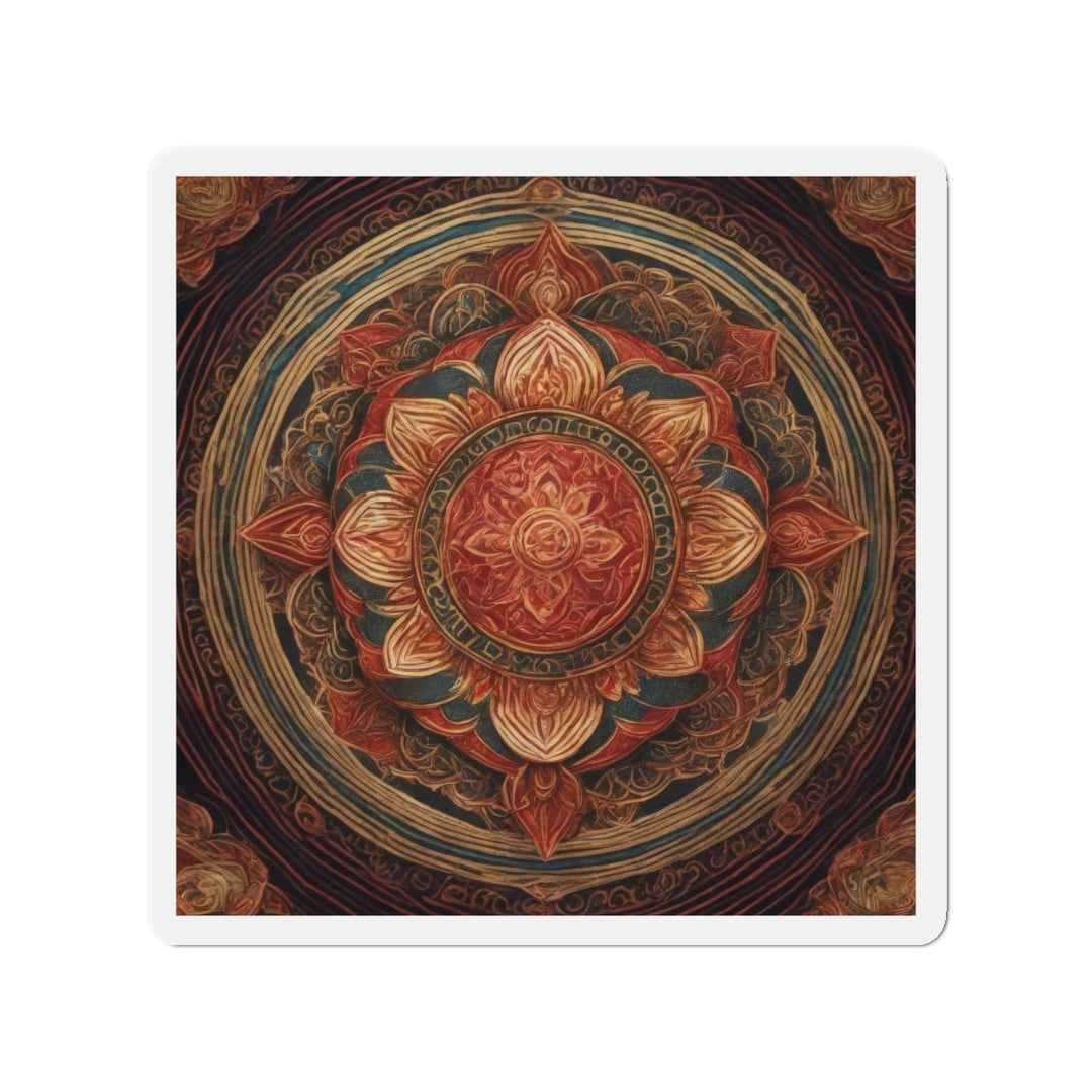 Ornate Lotus Mandala - Die-cut Magnet - Home Decor - g(0D·IO) - 6 × 6" - Die-Cut - 1 pc