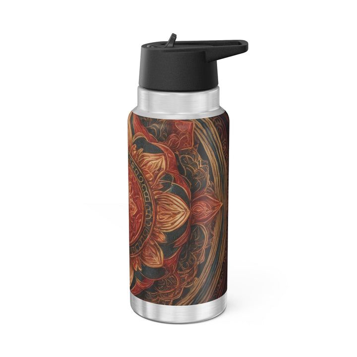 Ornate Lotus Mandala - Gator Tumbler 32oz - Mug - g(0D·IO) - Silver - 32oz -