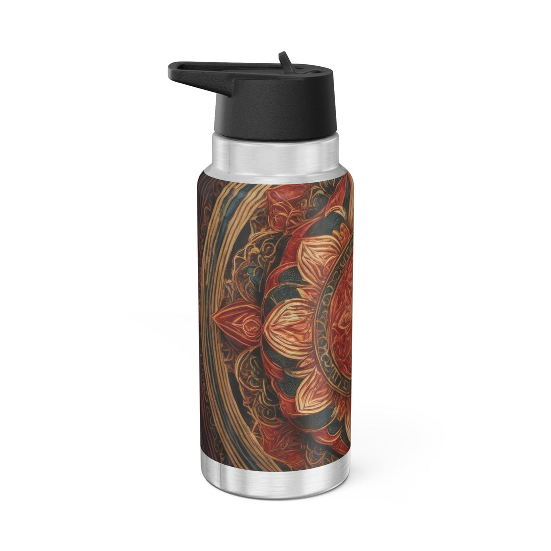 Ornate Lotus Mandala - Gator Tumbler 32oz - Mug - g(0D·IO) - Silver - 32oz -