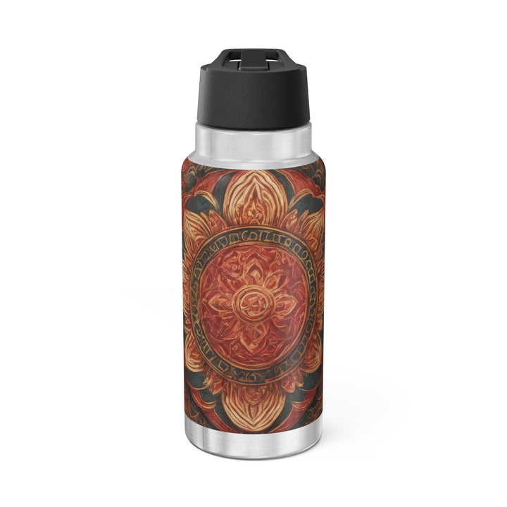 Ornate Lotus Mandala - Gator Tumbler 32oz - Mug - g(0D·IO) - Silver - 32oz -