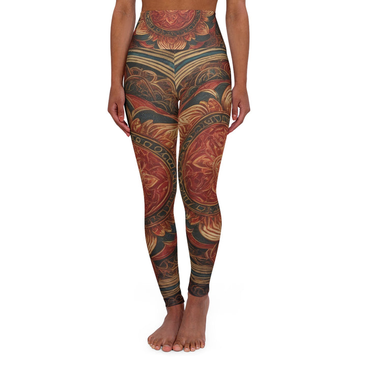 Ornate Lotus Mandala - High Waisted AOP Yoga Leggings - All Over Prints - g(0D·IO) - XS - -