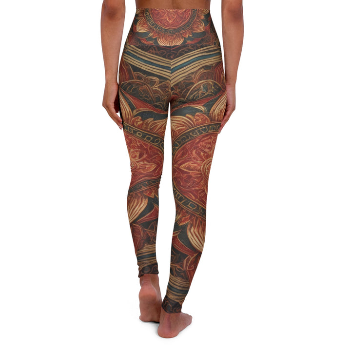 Ornate Lotus Mandala - High Waisted AOP Yoga Leggings - All Over Prints - g(0D·IO) - XS - -