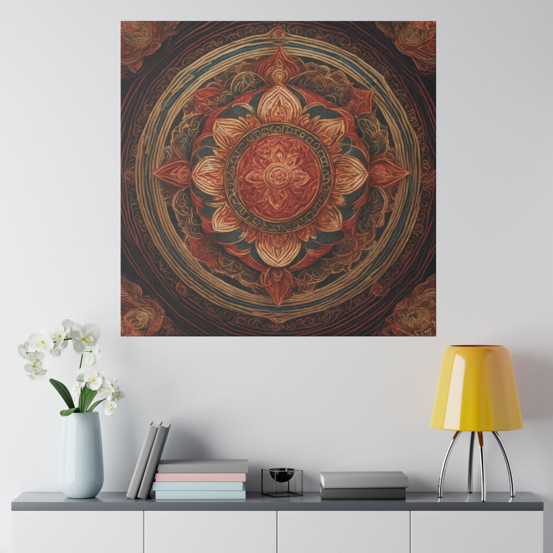 Ornate Lotus Mandala - Matte Canvas - Canvas - g(0D·IO) - 32" x 32" (Square) - 0.75'' -