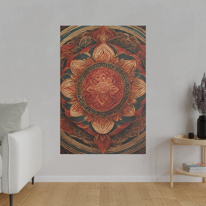 Ornate Lotus Mandala - Matte Canvas - Canvas - g(0D·IO) - 32" x 32" (Square) - 0.75'' -