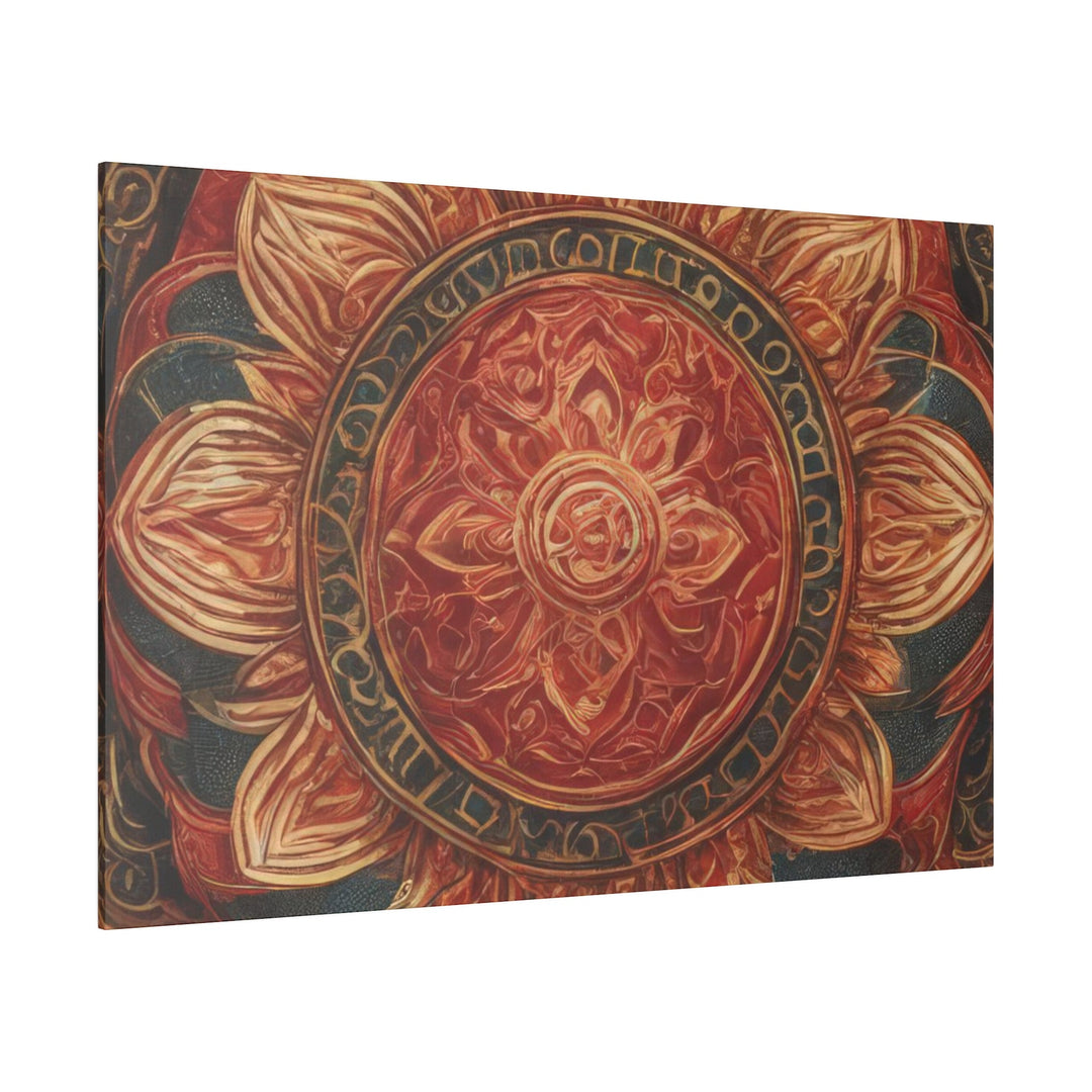 Ornate Lotus Mandala - Matte Canvas - Canvas - g(0D·IO) - 32" x 32" (Square) - 0.75'' -