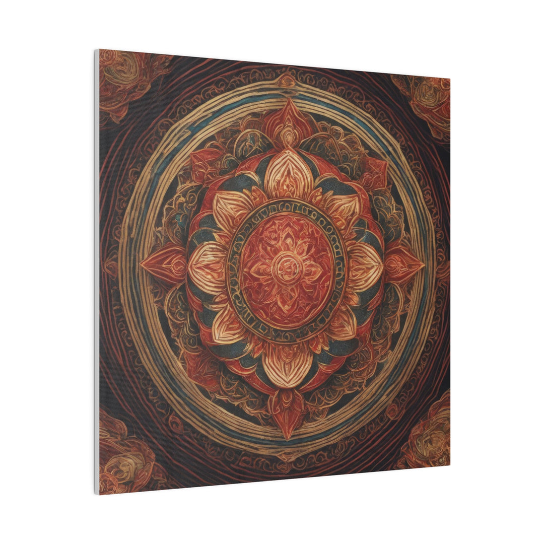 Ornate Lotus Mandala - Matte Canvas - Canvas - g(0D·IO) - 32" x 32" (Square) - 0.75'' -