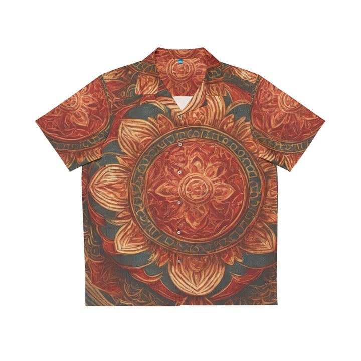 Ornate Lotus Mandala - Men's Hawaiian Shirt - All Over Prints - g(0D·IO) - S - White -