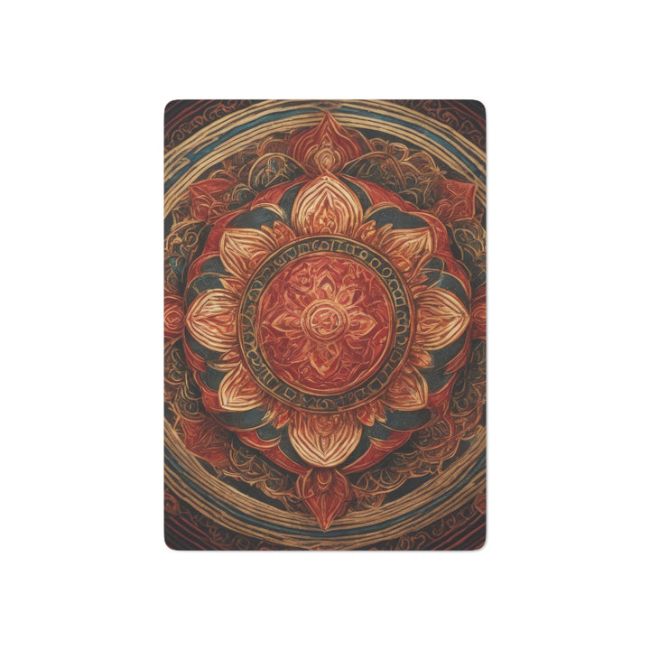 Ornate Lotus Mandala - Poker Cards - Paper products - g(0D·IO) - 2.47" x 3.47" - White - Semi Glossy