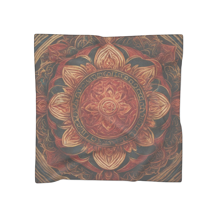 Ornate Lotus Mandala - Poly Scarf - Accessories - g(0D·IO) - Poly chiffon - 50" × 50" -