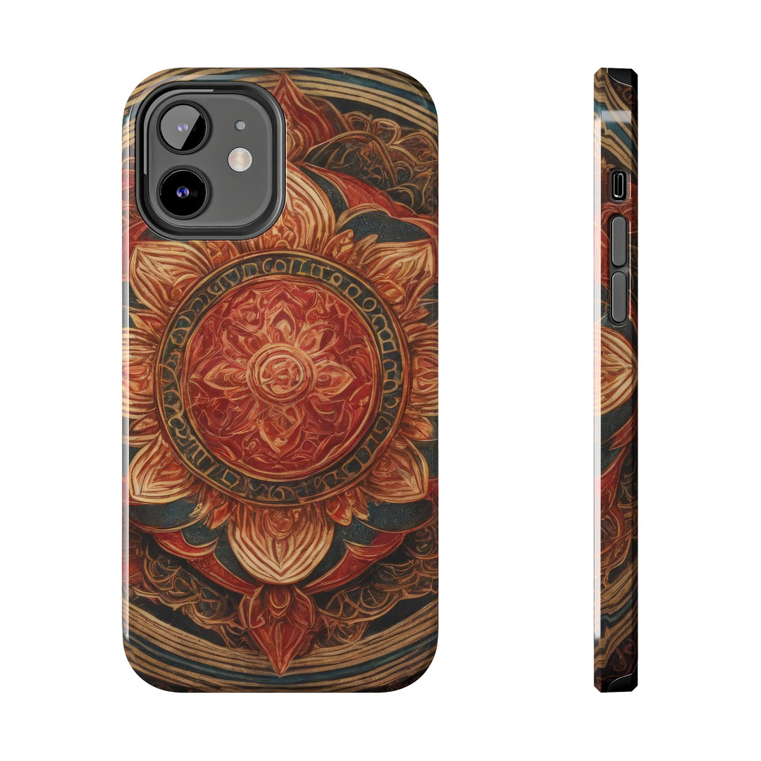 Ornate Lotus Mandala - Tough Phone Case - Phone Case - g(0D·IO) - iPhone 12 - -