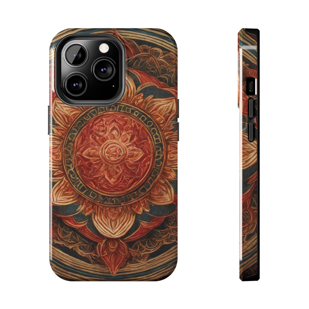 Ornate Lotus Mandala - Tough Phone Case - Phone Case - g(0D·IO) - iPhone 13 Pro - -