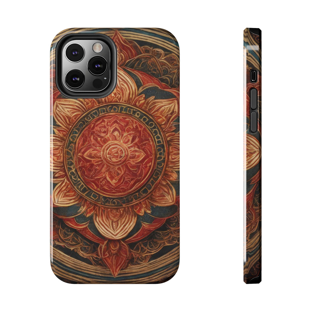 Ornate Lotus Mandala - Tough Phone Case - Phone Case - g(0D·IO) - iPhone 12 Pro - -