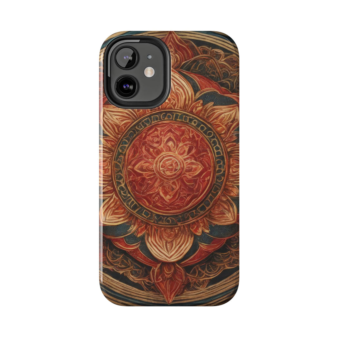 Ornate Lotus Mandala - Tough Phone Case - Phone Case - g(0D·IO) - iPhone 13 Mini - -