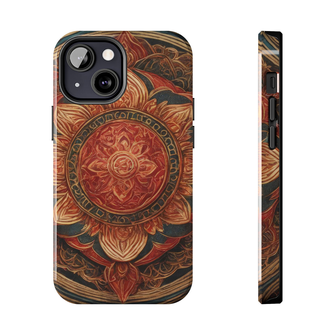 Ornate Lotus Mandala - Tough Phone Case - Phone Case - g(0D·IO) - iPhone 13 Mini - -