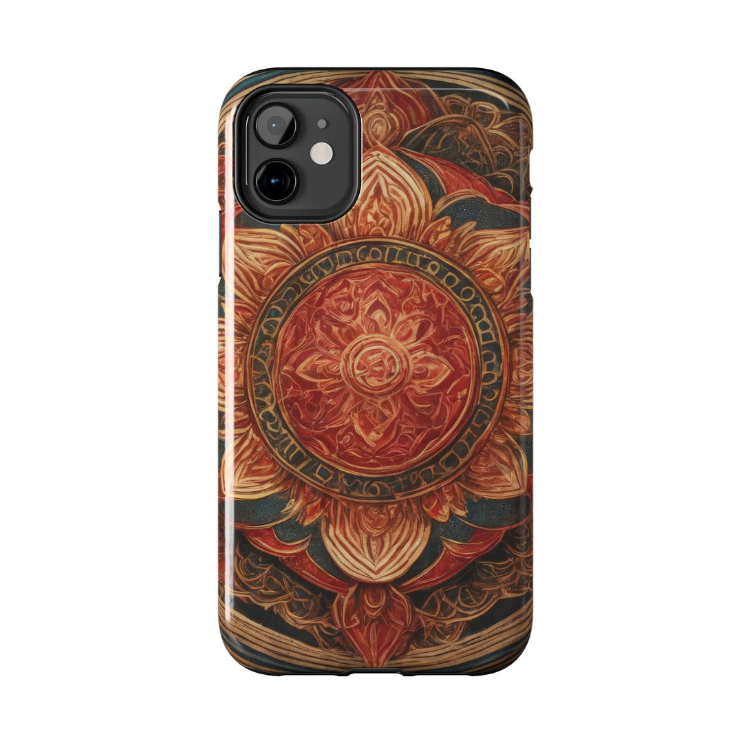 Ornate Lotus Mandala - Tough Phone Case - Phone Case - g(0D·IO) - iPhone 13 Mini - -