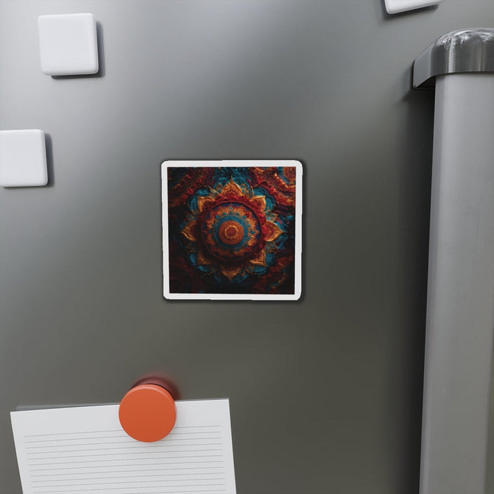 Ornate Textile Mandala - Die-cut Magnet - Home Decor - g(0D·IO) - 6 × 6" - Die-Cut - 1 pc