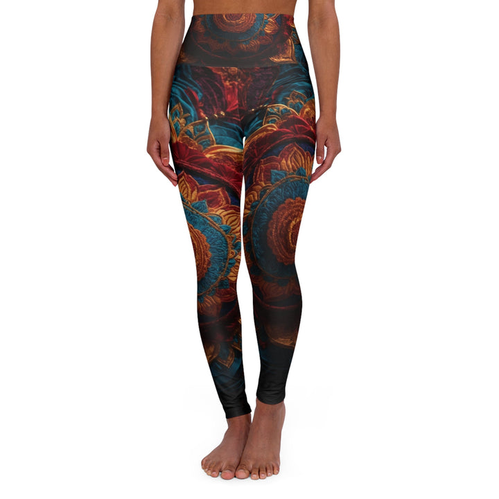 Ornate Textile Mandala - High Waisted AOP Yoga Leggings - All Over Prints - g(0D·IO) - XS - -