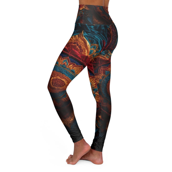 Ornate Textile Mandala - High Waisted AOP Yoga Leggings - All Over Prints - g(0D·IO) - XS - -