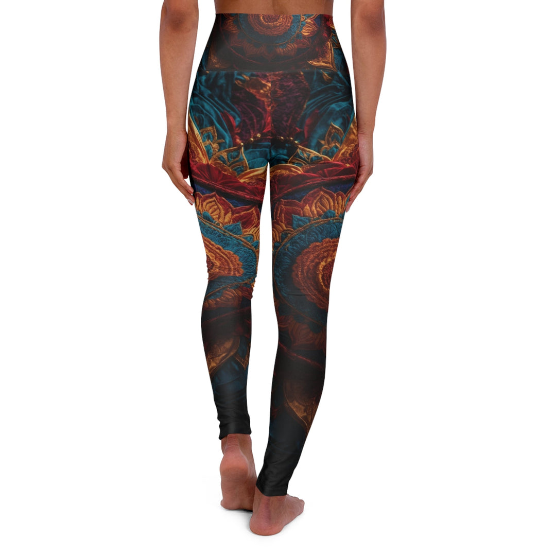 Ornate Textile Mandala - High Waisted AOP Yoga Leggings - All Over Prints - g(0D·IO) - XS - -