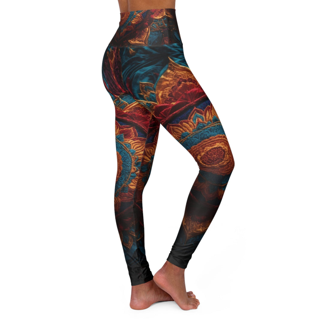 Ornate Textile Mandala - High Waisted AOP Yoga Leggings - All Over Prints - g(0D·IO) - XS - -