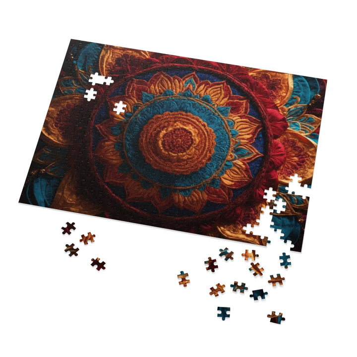 Ornate Textile Mandala - Jigsaw Puzzle (100, 252, 500, 1000 pieces) - Puzzle - g(0D·IO) - 29.25" × 19.75" (1000 pcs) - -