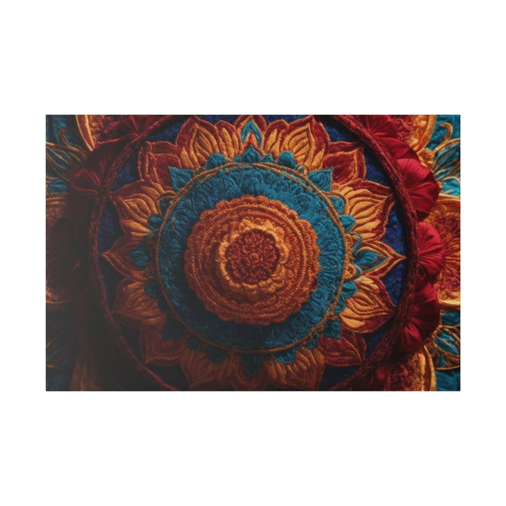 Ornate Textile Mandala - Matte Canvas - Canvas - g(0D·IO) - 48″ x 32″ (Horizontal) - 0.75'' -