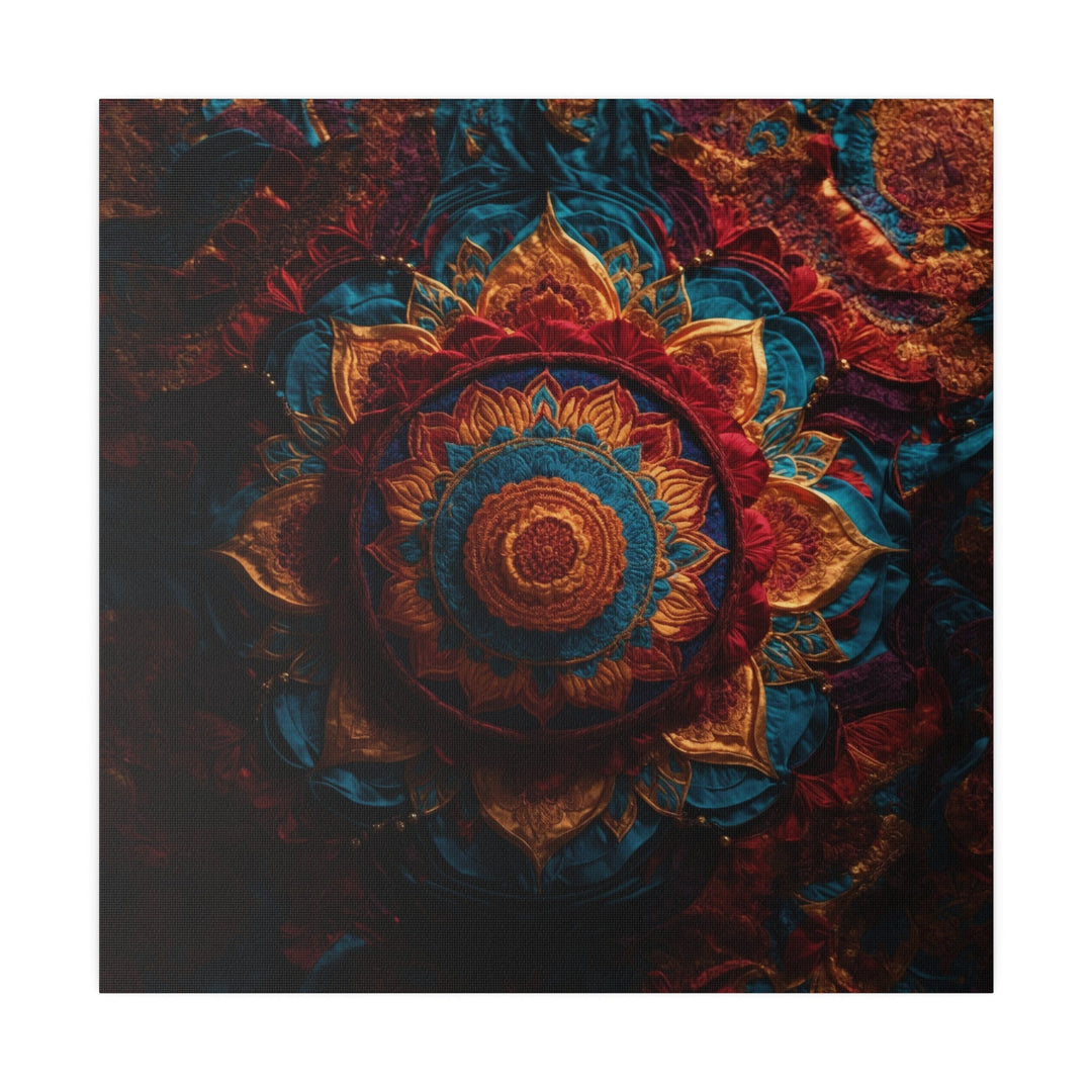 Ornate Textile Mandala - Matte Canvas - Canvas - g(0D·IO) - 32" x 32" (Square) - 0.75'' -