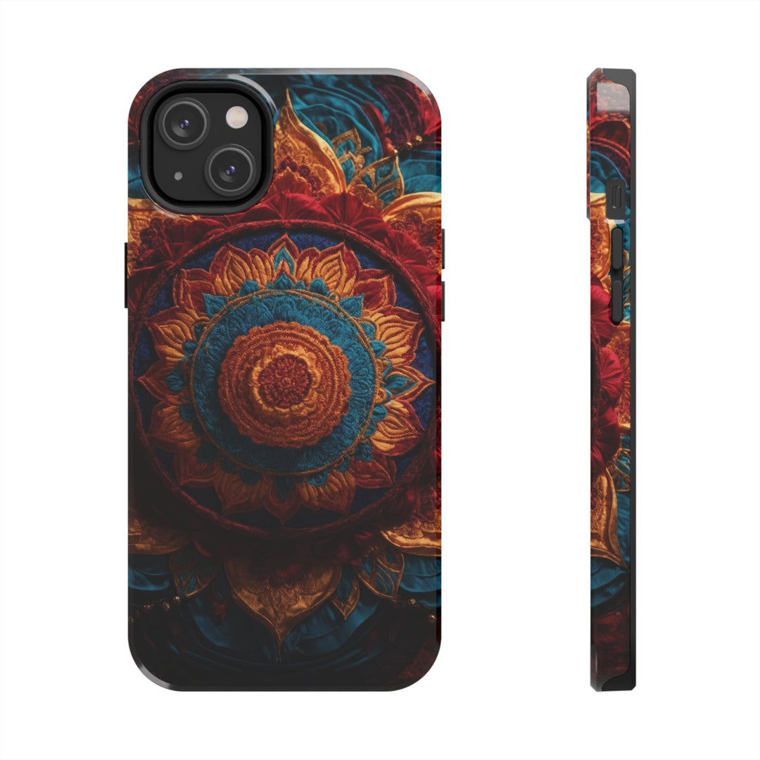 Ornate Textile Mandala - Tough Phone Case - Phone Case - g(0D·IO) - iPhone 14 Plus - -