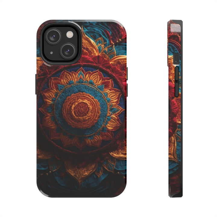 Ornate Textile Mandala - Tough Phone Case - Phone Case - g(0D·IO) - iPhone 14 - -