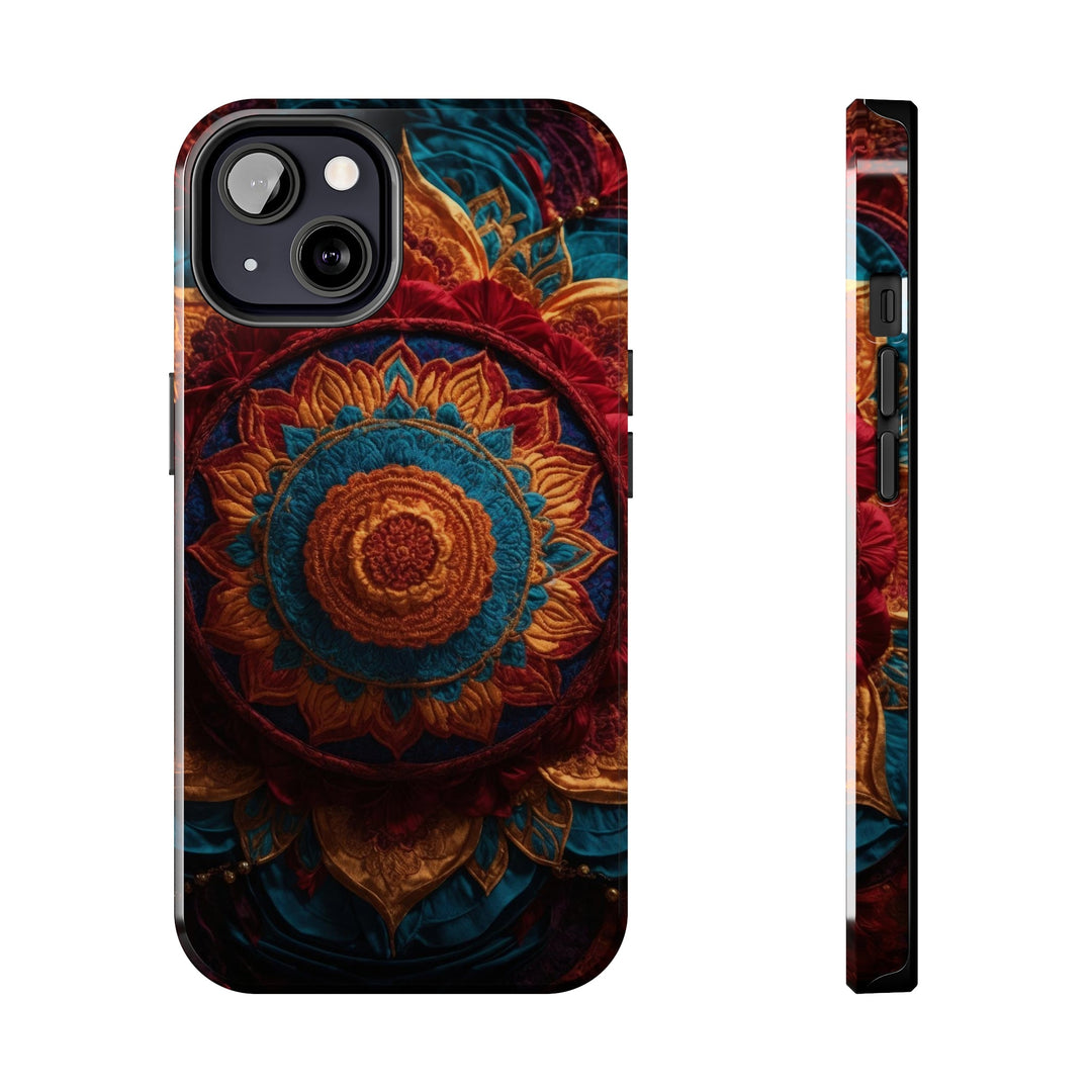 Ornate Textile Mandala - Tough Phone Case - Phone Case - g(0D·IO) - iPhone 13 - -