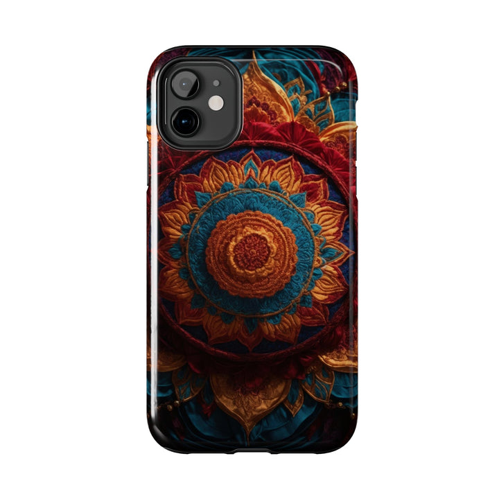 Ornate Textile Mandala - Tough Phone Case - Phone Case - g(0D·IO) - iPhone 13 Mini - -