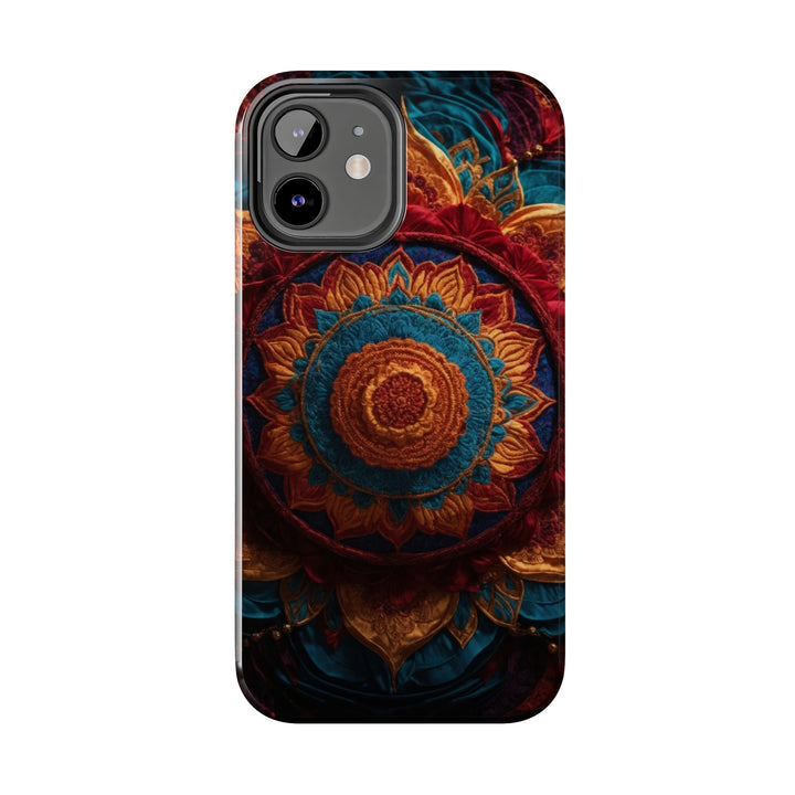 Ornate Textile Mandala - Tough Phone Case - Phone Case - g(0D·IO) - iPhone 13 Mini - -