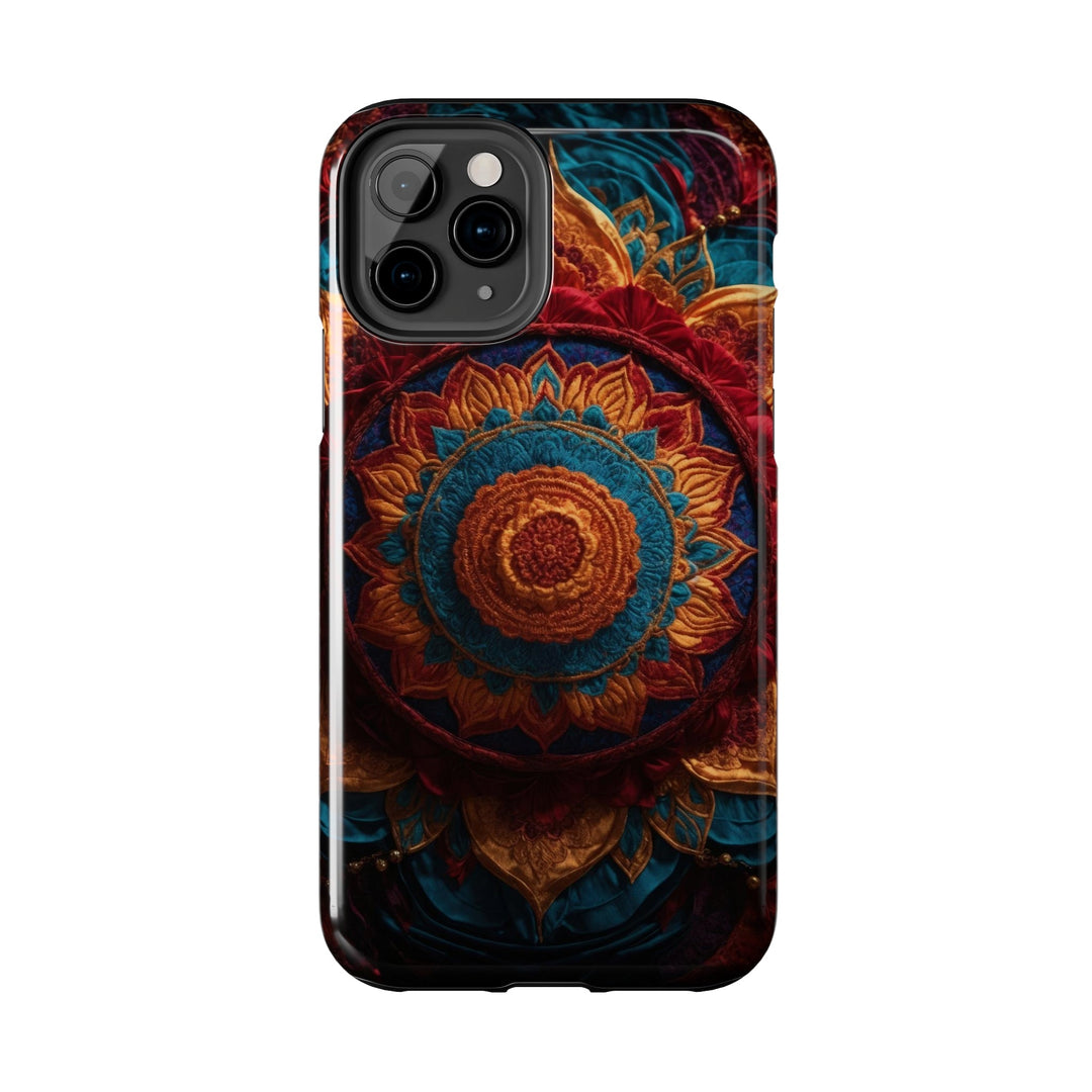 Ornate Textile Mandala - Tough Phone Case - Phone Case - g(0D·IO) - iPhone 13 Mini - -