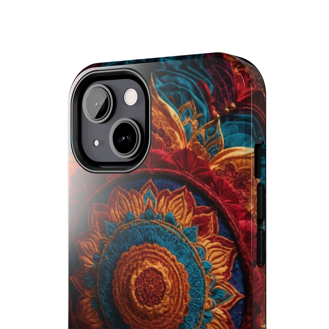 Ornate Textile Mandala - Tough Phone Case - Phone Case - g(0D·IO) - iPhone 13 Mini - -