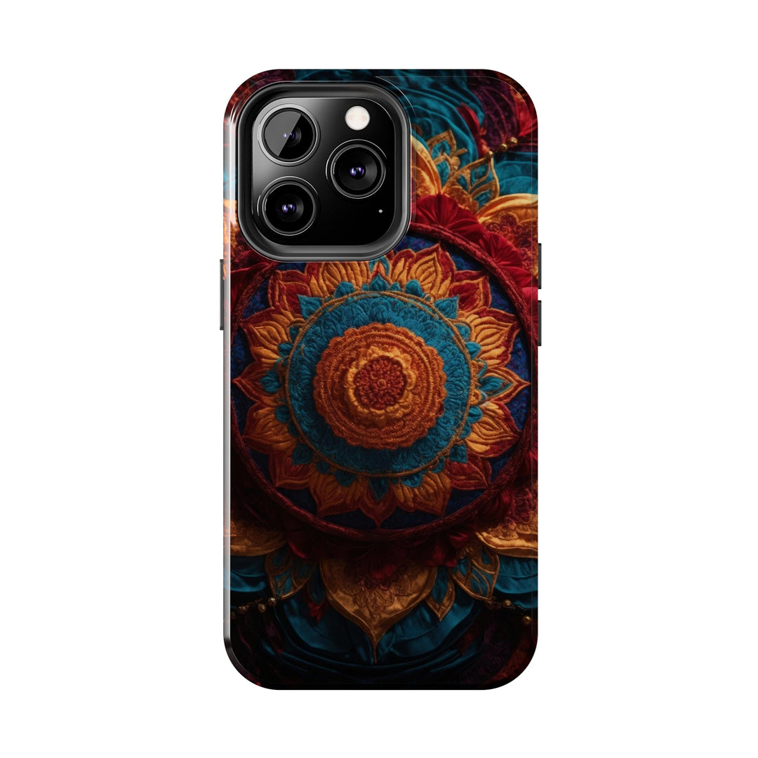 Ornate Textile Mandala - Tough Phone Case - Phone Case - g(0D·IO) - iPhone 13 Mini - -